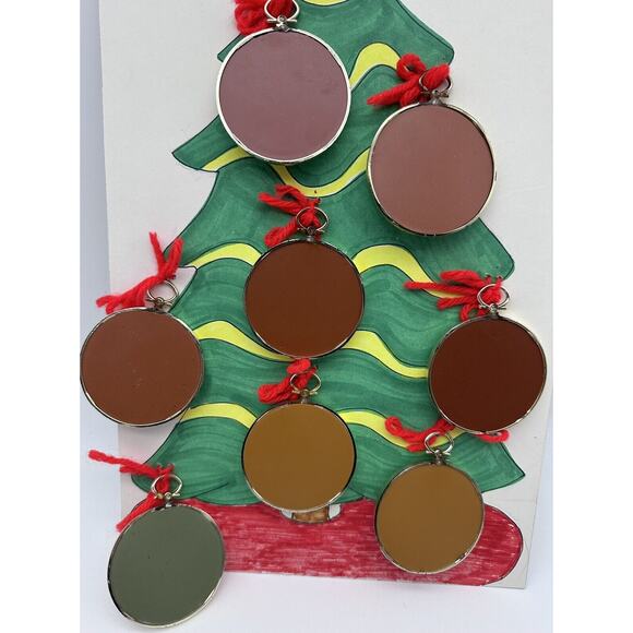 Vintage One Froggy Christmas Eve Cross Stitch Frog Ornaments Set Of 8 Round - Picture 7 of 8